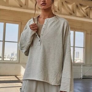 FP Movement by Free People Play On Henley Sweatshirt NWT Sz Large